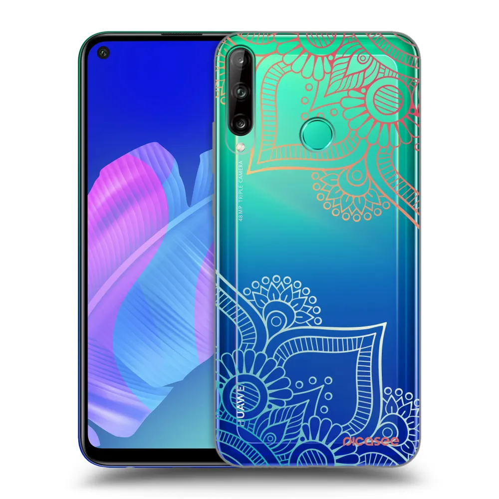 Picasee Huawei P40 Lite E Hülle - Transparentes Silikon - Blumenmuster