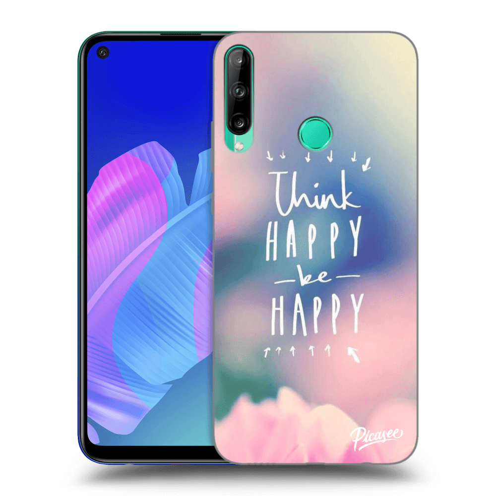 Picasee Huawei P40 Lite E Hülle - Transparentes Silikon - Think happy be happy