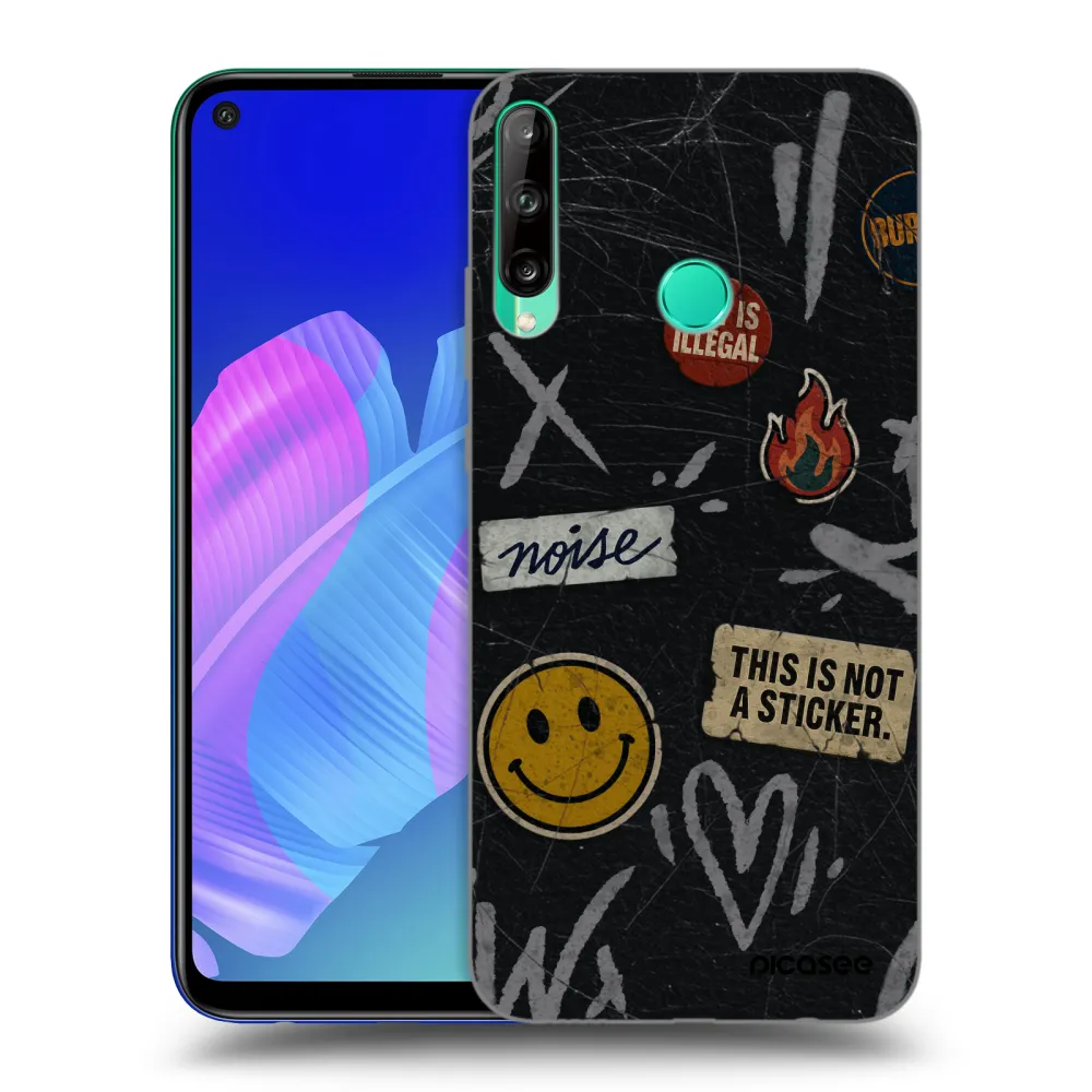 Picasee Huawei P40 Lite E Hülle - Schwarzes Silikon - STICKERS x TAGS
