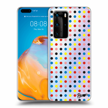 Picasee Huawei P40 Pro Hülle - Transparentes Silikon - Colorful dots