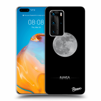 Picasee Huawei P40 Pro Hülle - Schwarzes Silikon - Moon Minimal