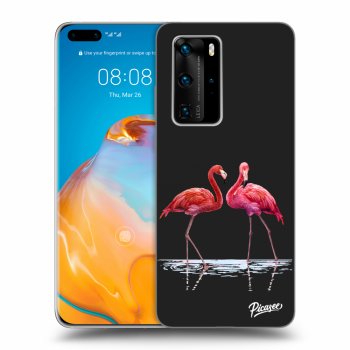 Hülle für Huawei P40 Pro - Flamingos zu zweit