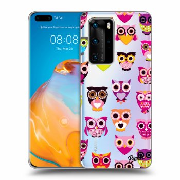 Picasee Huawei P40 Pro Hülle - Transparentes Silikon - Owls