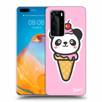 Picasee Huawei P40 Pro Hülle - Schwarzes Silikon - Ice Cream Panda
