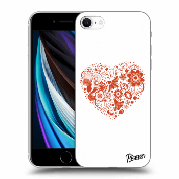 Picasee Apple iPhone SE 2020 Hülle - Transparentes Silikon - Big heart