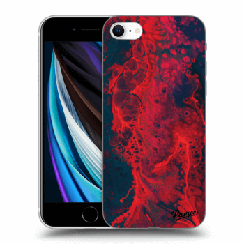 Picasee Apple iPhone SE 2020 Hülle - Transparentes Silikon - Organic red