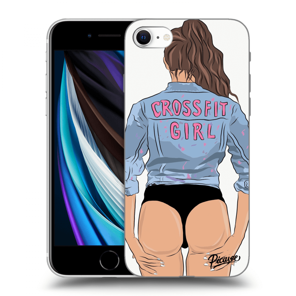 Picasee Apple iPhone SE 2020 Hülle - Transparentes Silikon - Crossfit girl - nickynellow