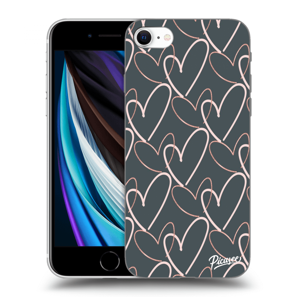 Picasee Apple iPhone SE 2020 Hülle - Transparentes Silikon - Lots of love