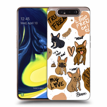 Picasee Samsung Galaxy A80 A805F Hülle - Transparentes Silikon - Frenchies