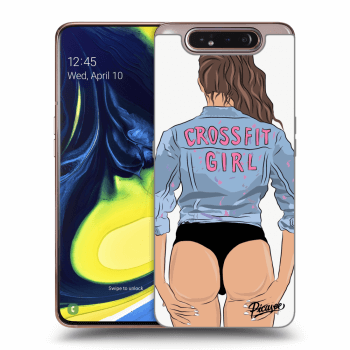 Picasee Samsung Galaxy A80 A805F Hülle - Transparentes Silikon - Crossfit girl - nickynellow
