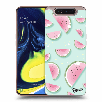 Picasee Samsung Galaxy A80 A805F Hülle - Schwarzes Silikon - Watermelon 2