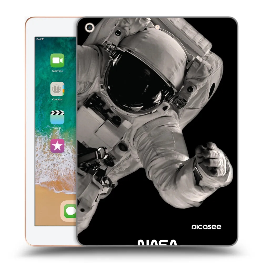 Picasee transparente Silikonhülle für Apple iPad 9.7" 2018 (6. gen) - Astronaut Big