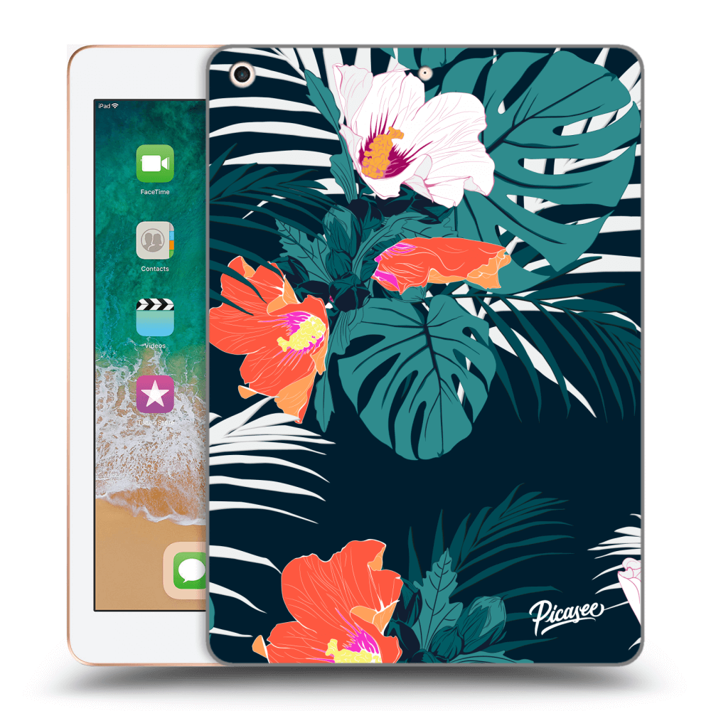 Picasee transparente Silikonhülle für Apple iPad 9.7" 2018 (6. gen) - Monstera Color