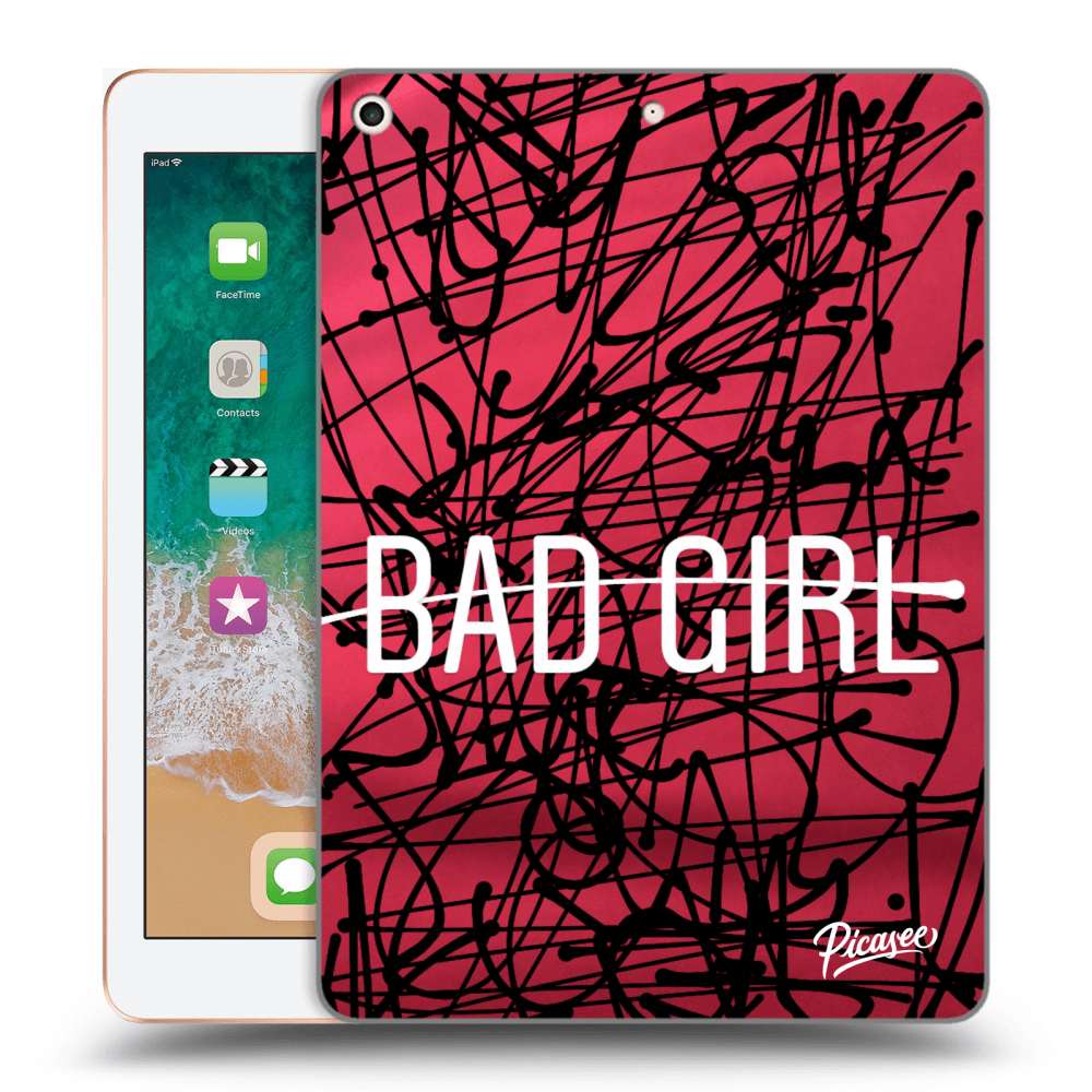 Picasee transparente Silikonhülle für Apple iPad 9.7" 2018 (6. gen) - Bad girl