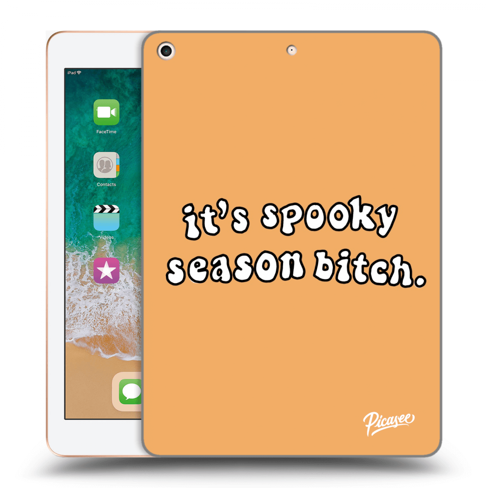 Picasee transparente Silikonhülle für Apple iPad 9.7" 2018 (6. gen) - Spooky season
