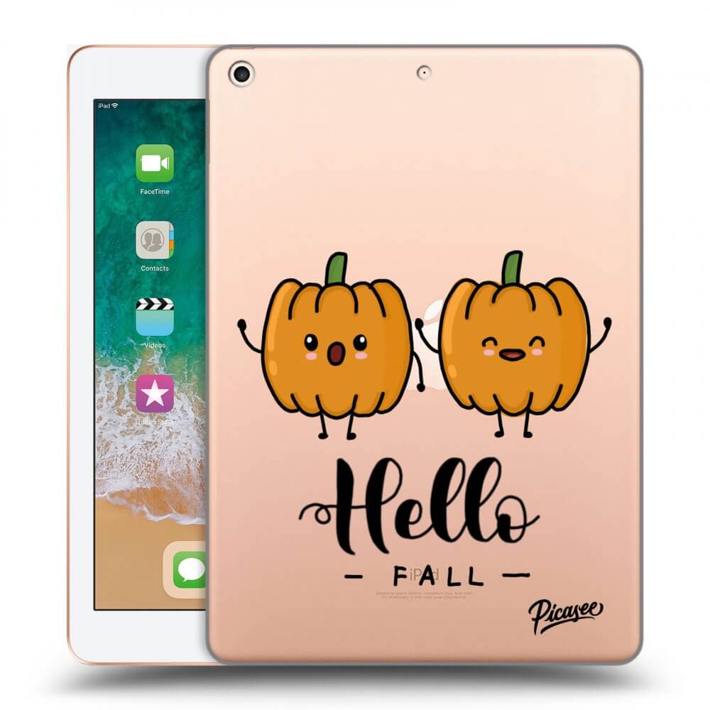 Picasee transparente Silikonhülle für Apple iPad 9.7" 2018 (6. gen) - Hallo Fall