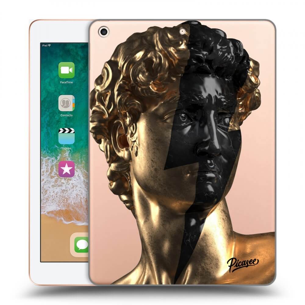 Picasee transparente Silikonhülle für Apple iPad 9.7" 2018 (6. gen) - Wildfire - Gold