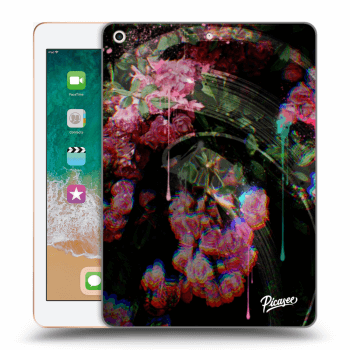 Picasee Schwarze Silikonhülle für Apple iPad 9.7" 2018 (6. gen) - Rosebush limited