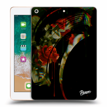 Picasee Schwarze Silikonhülle für Apple iPad 9.7" 2018 (6. gen) - Roses black