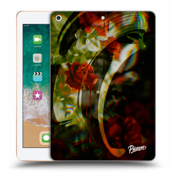Picasee Schwarze Silikonhülle für Apple iPad 9.7" 2018 (6. gen) - Roses color