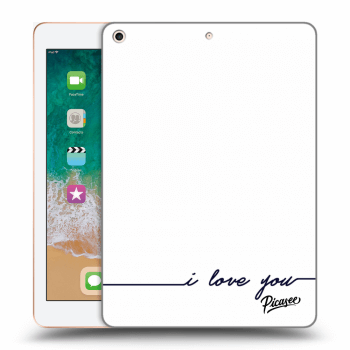 Picasee transparente Silikonhülle für Apple iPad 9.7" 2018 (6. gen) - I love you