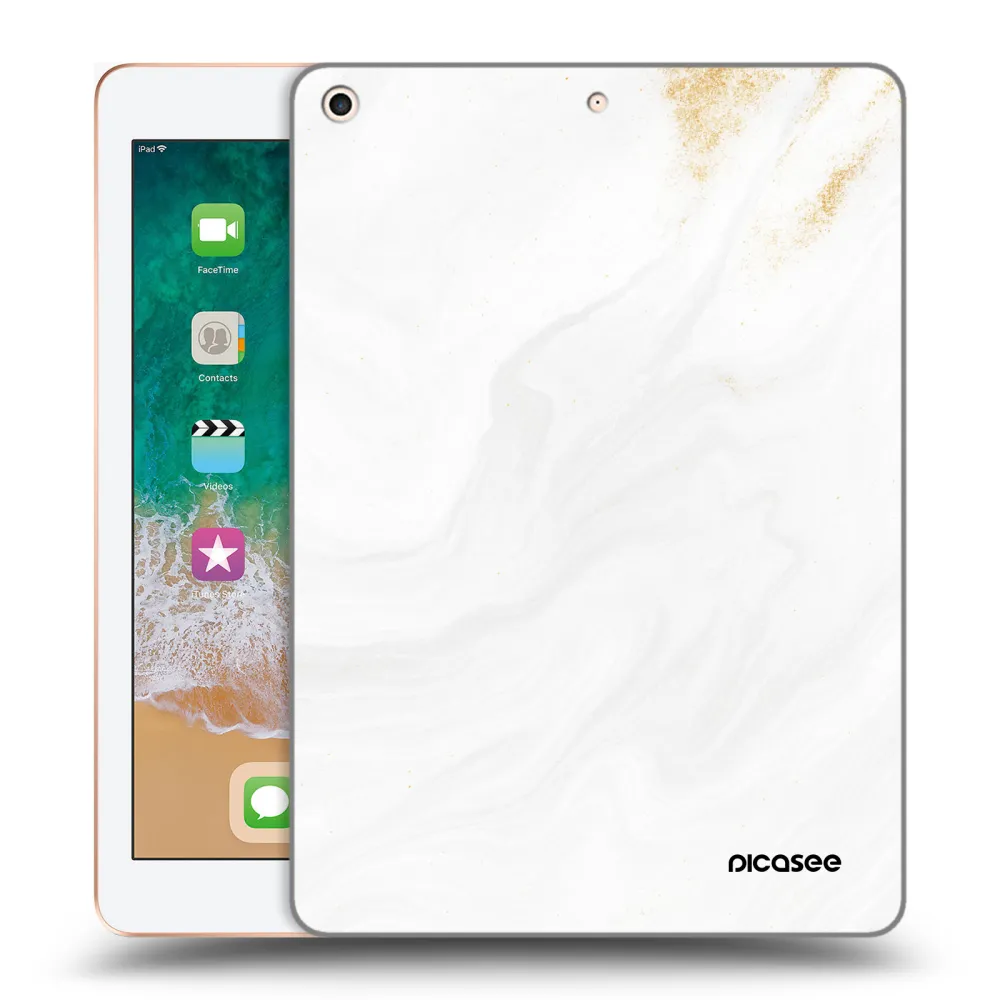 Picasee transparente Silikonhülle für Apple iPad 9.7" 2018 (6. gen) - White