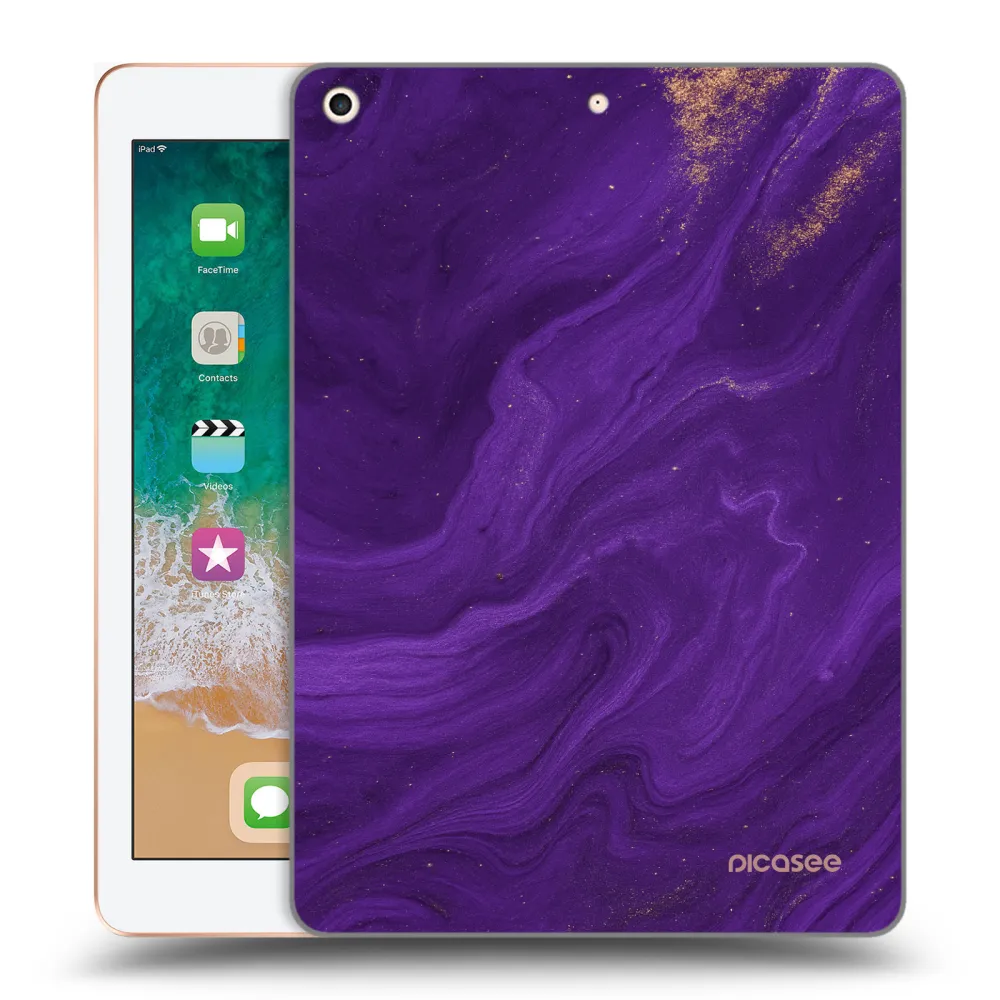 Picasee transparente Silikonhülle für Apple iPad 9.7" 2018 (6. gen) - Purple