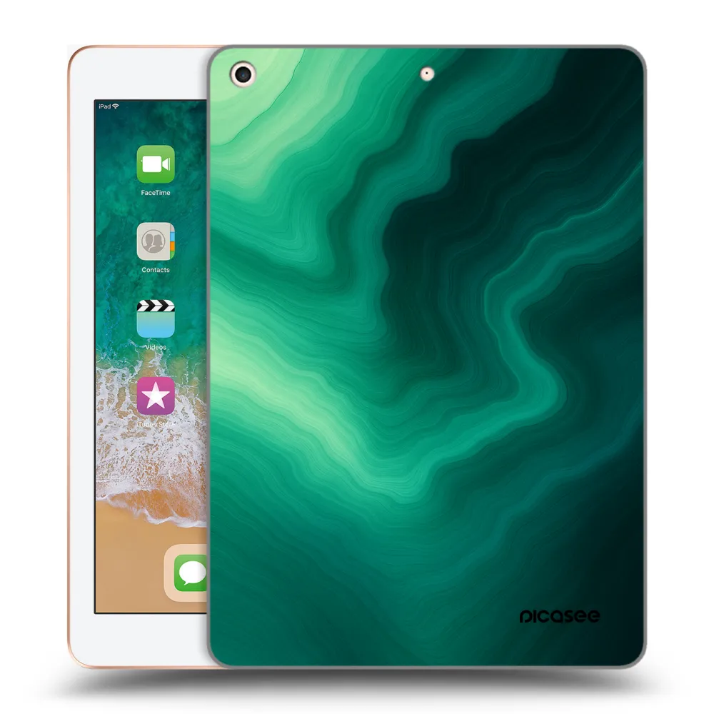 Picasee transparente Silikonhülle für Apple iPad 9.7" 2018 (6. gen) - Malachite