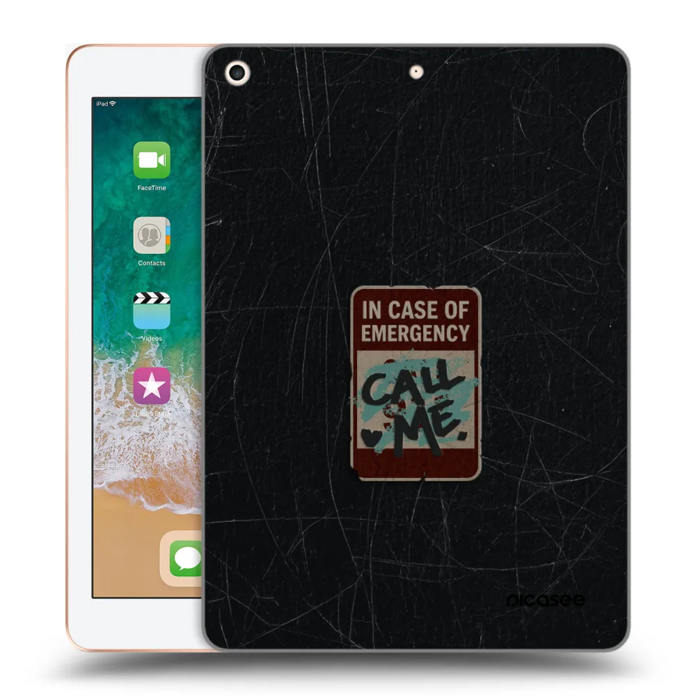 Picasee transparente Silikonhülle für Apple iPad 9.7" 2018 (6. gen) - EMERGENCY