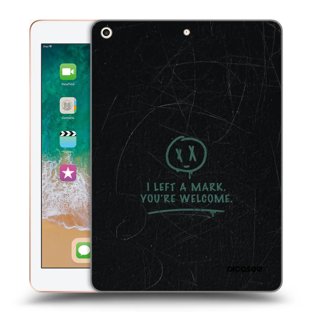 Picasee transparente Silikonhülle für Apple iPad 9.7" 2018 (6. gen) - LEFT A MARK