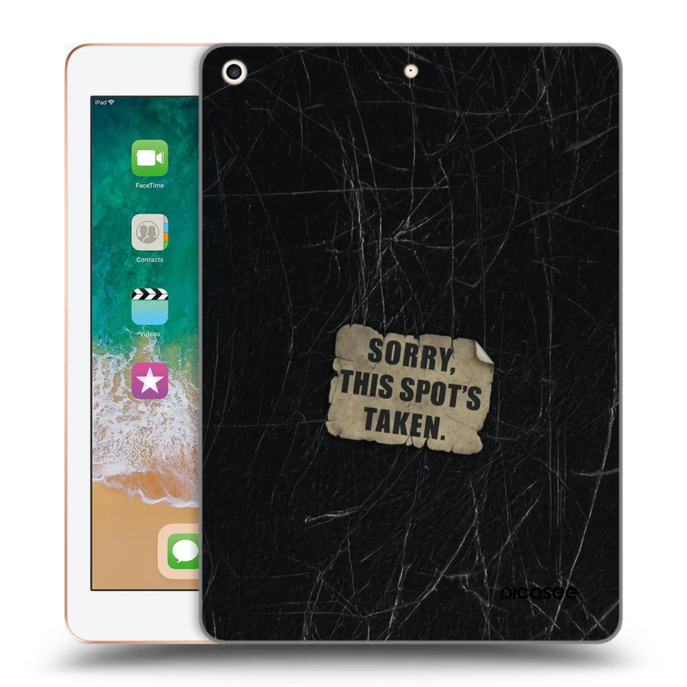 Picasee transparente Silikonhülle für Apple iPad 9.7" 2018 (6. gen) - SORRY