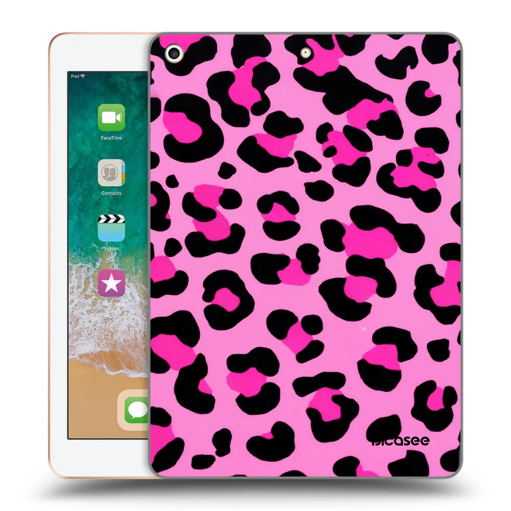 Picasee transparente Silikonhülle für Apple iPad 9.7" 2018 (6. gen) - Pink Tiger