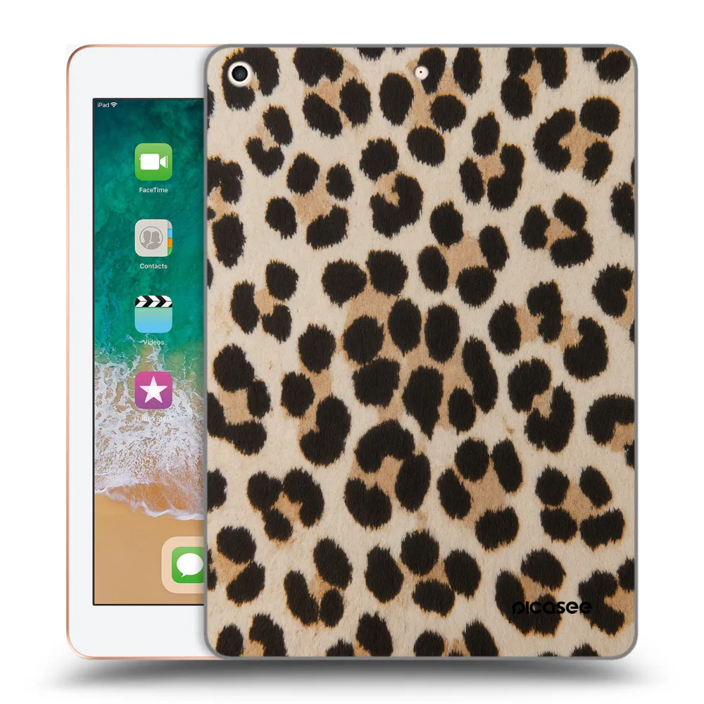 Picasee transparente Silikonhülle für Apple iPad 9.7" 2018 (6. gen) - Brown Tiger