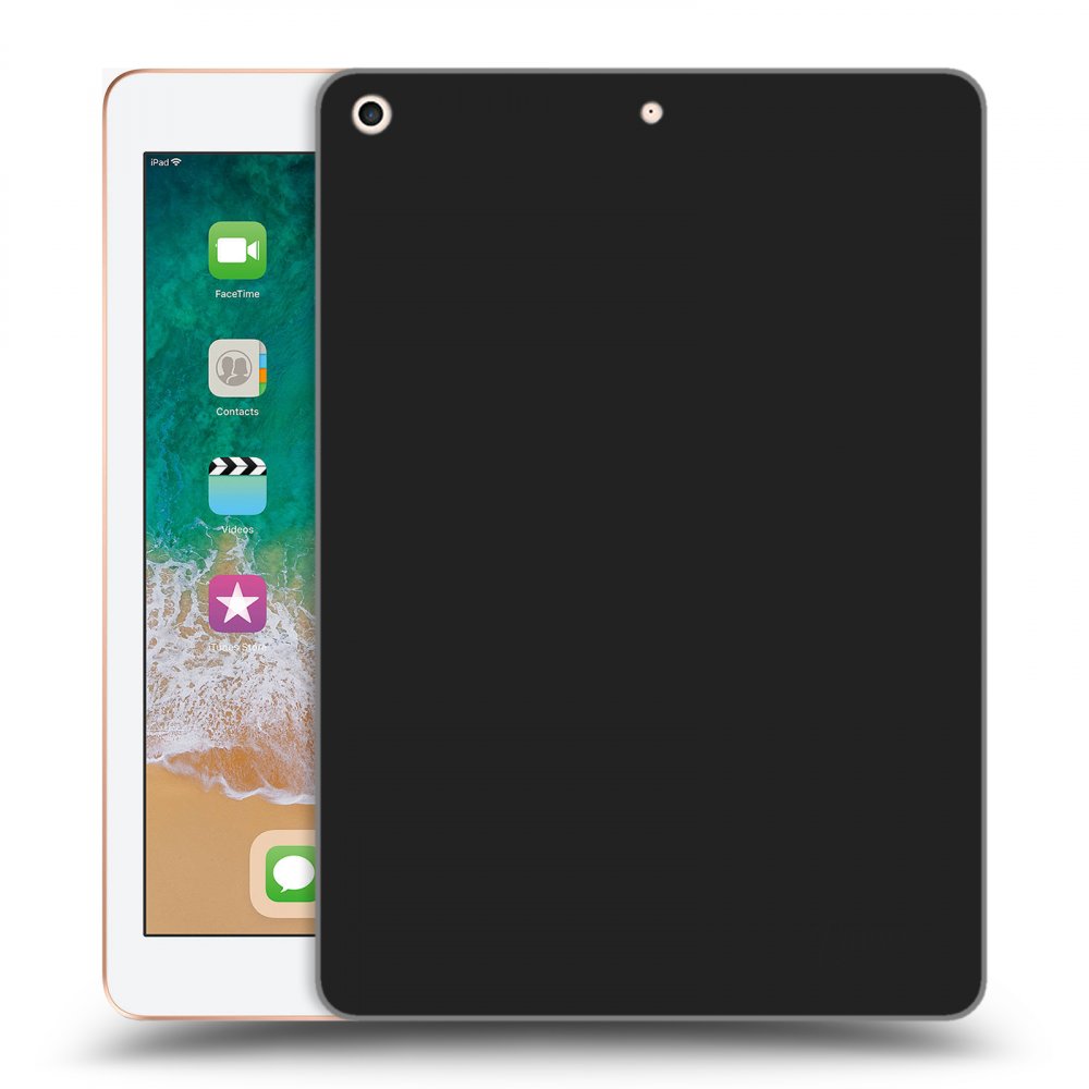 Picasee Schwarze Silikonhülle für Apple iPad 9.7" 2018 (6. gen) - Clear