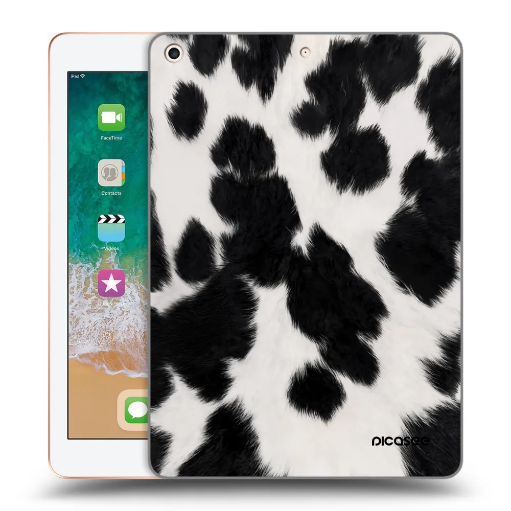 Picasee transparente Silikonhülle für Apple iPad 9.7" 2018 (6. gen) - Black Moo