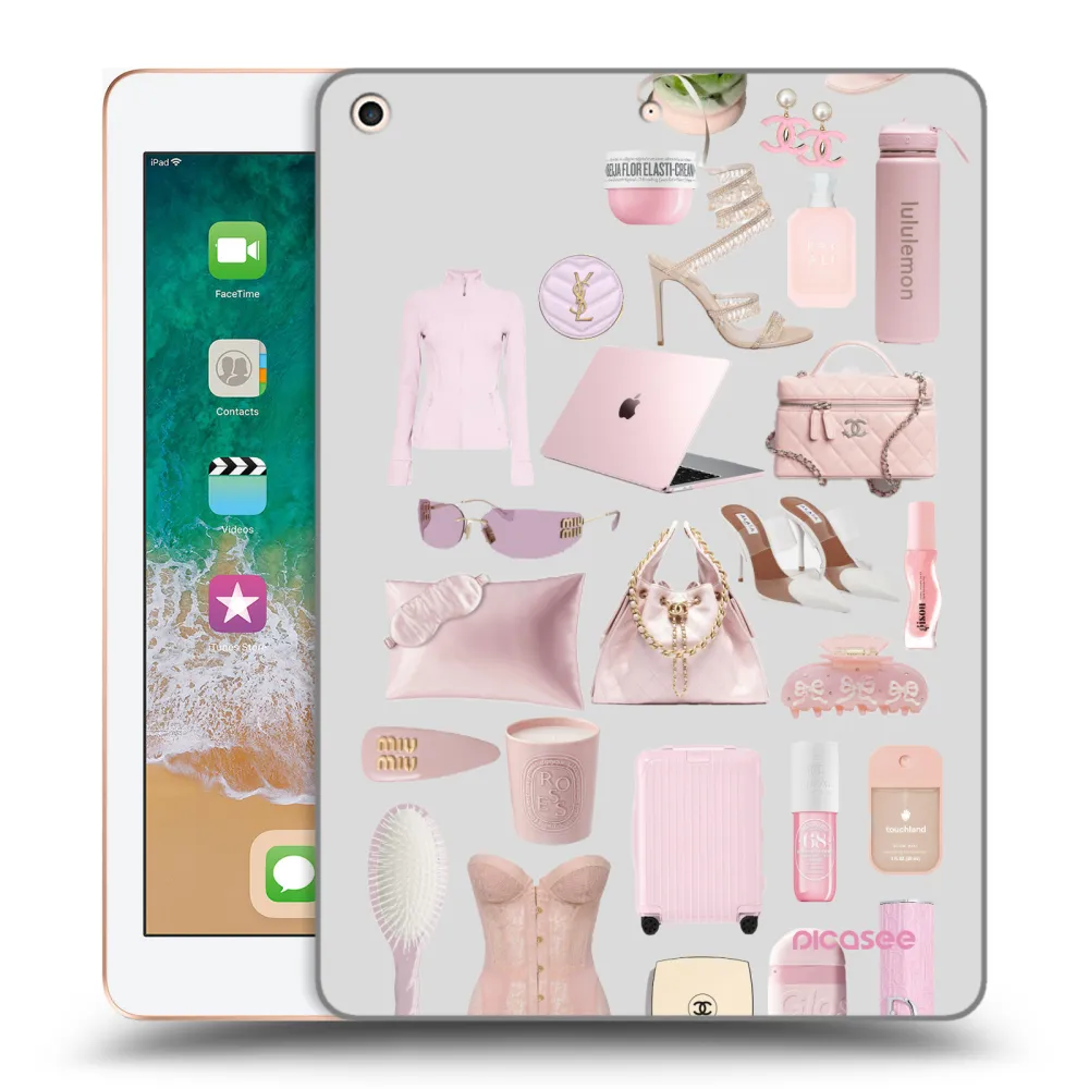 Picasee transparente Silikonhülle für Apple iPad 9.7" 2018 (6. gen) - Glam Babe