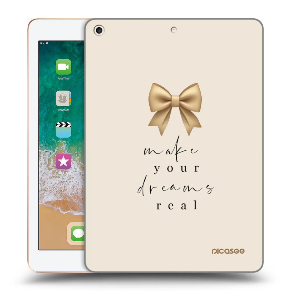 Picasee transparente Silikonhülle für Apple iPad 9.7" 2018 (6. gen) - Golden Dream