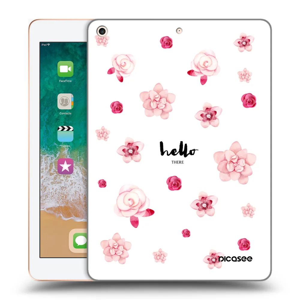 Picasee transparente Silikonhülle für Apple iPad 9.7" 2018 (6. gen) - Hello there