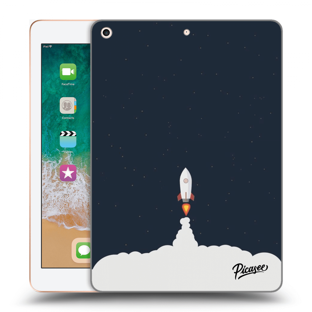 Picasee Schwarze Silikonhülle für Apple iPad 9.7" 2018 (6. gen) - Astronaut 2