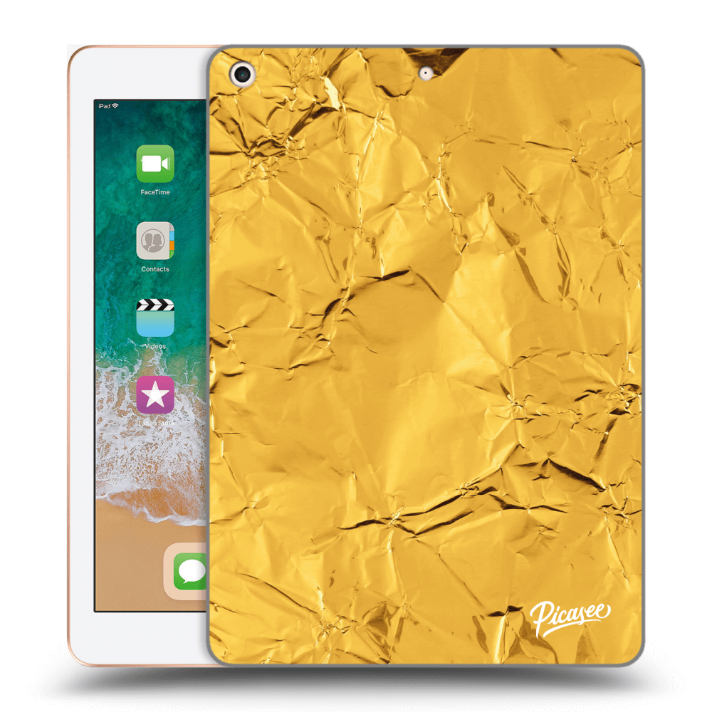 Picasee transparente Silikonhülle für Apple iPad 9.7" 2018 (6. gen) - Gold