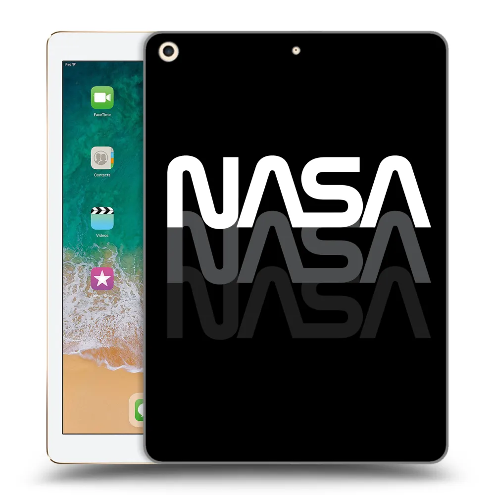 Picasee transparente Silikonhülle für Apple iPad 9.7" 2017 (5. gen) - NASA Triple