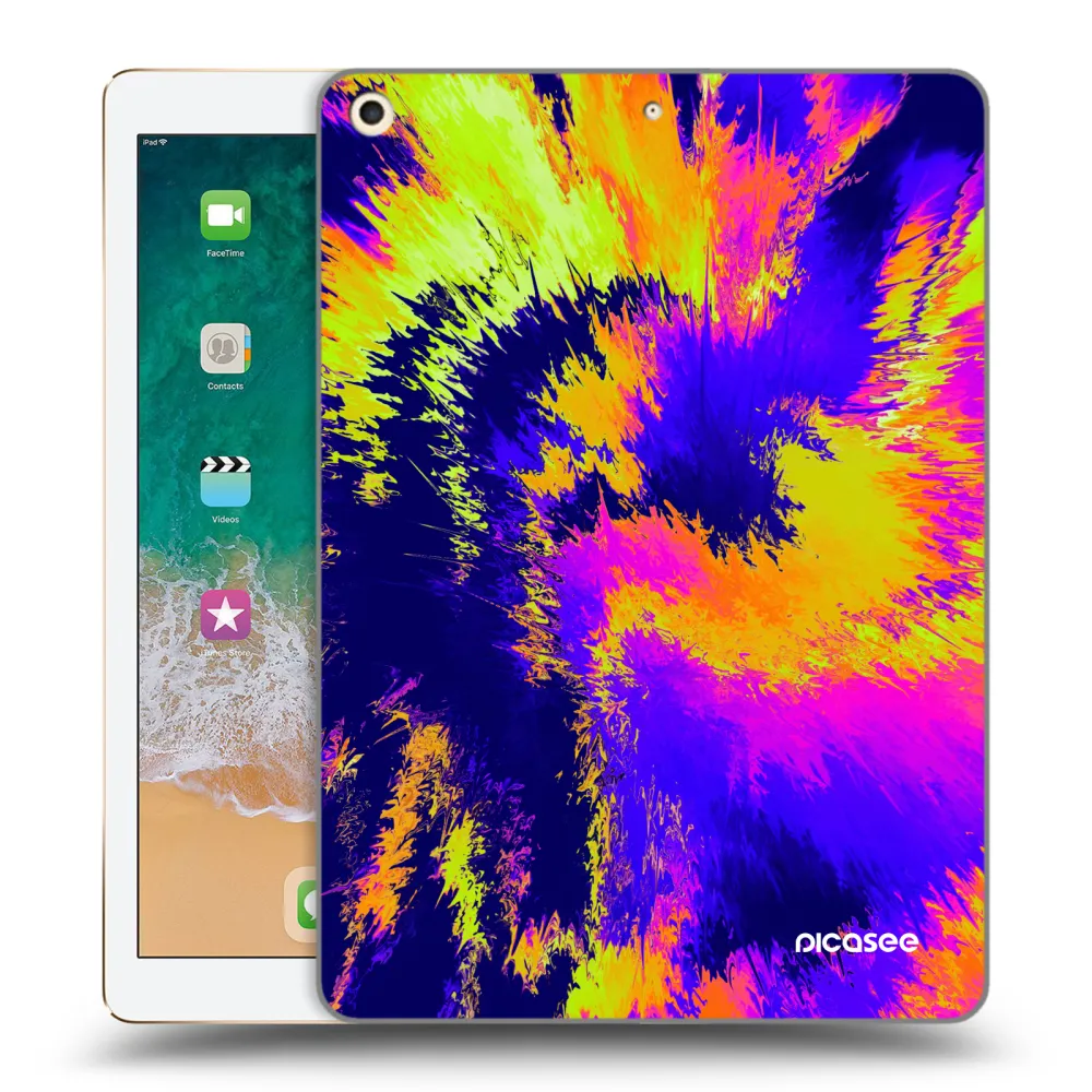 Picasee transparente Silikonhülle für Apple iPad 9.7" 2017 (5. gen) - Burn