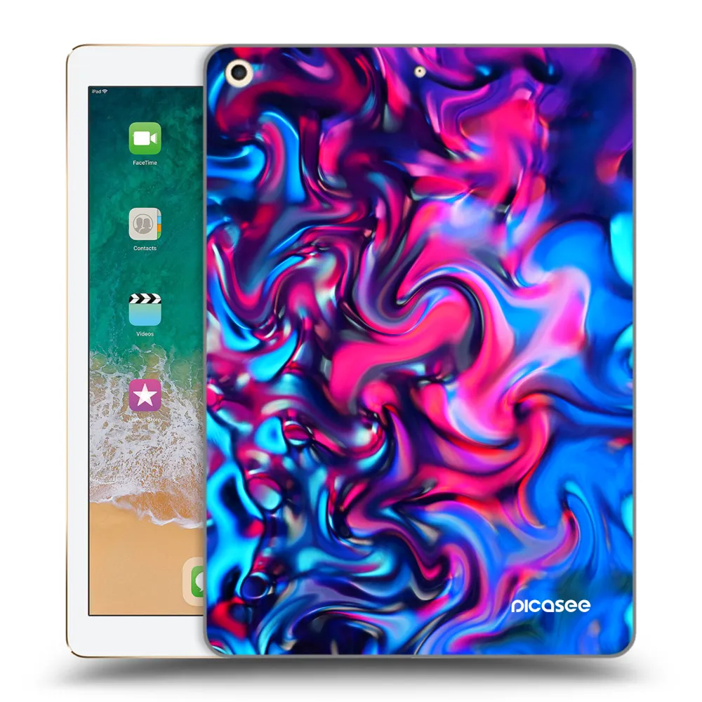 Picasee transparente Silikonhülle für Apple iPad 9.7" 2017 (5. gen) - Redlight