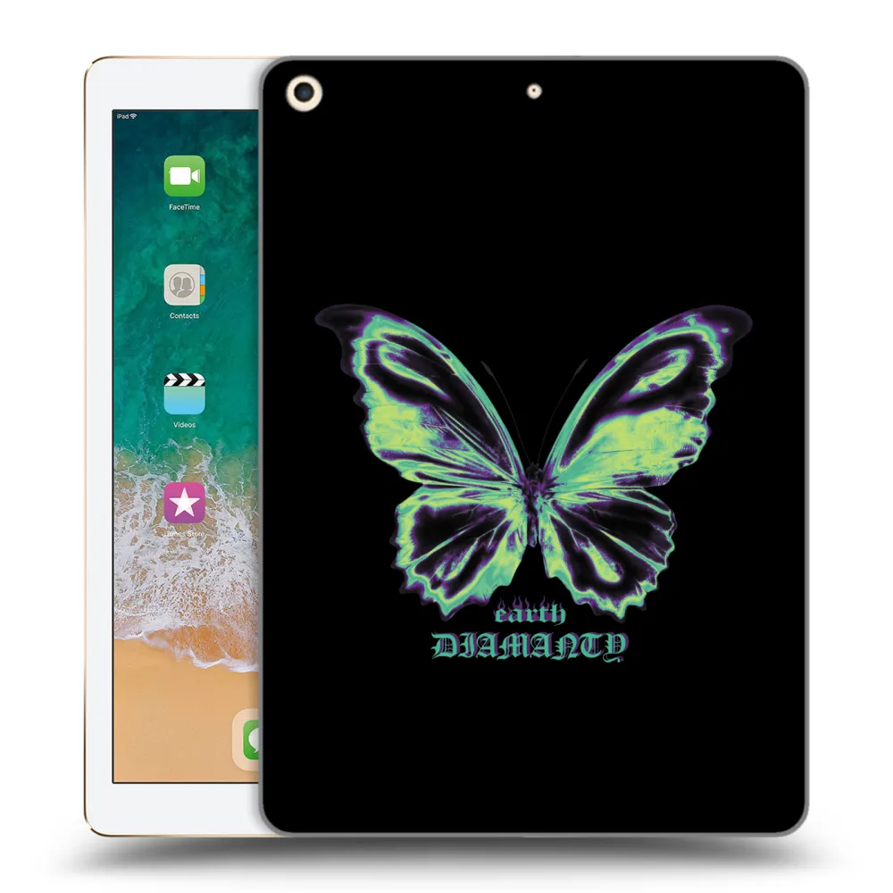Picasee transparente Silikonhülle für Apple iPad 9.7" 2017 (5. gen) - Diamanty Blue