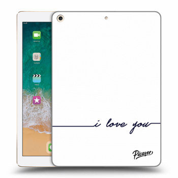 Picasee transparente Silikonhülle für Apple iPad 9.7" 2017 (5. gen) - I love you