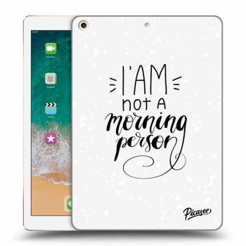 Picasee transparente Silikonhülle für Apple iPad 9.7" 2017 (5. gen) - I am not a morning person