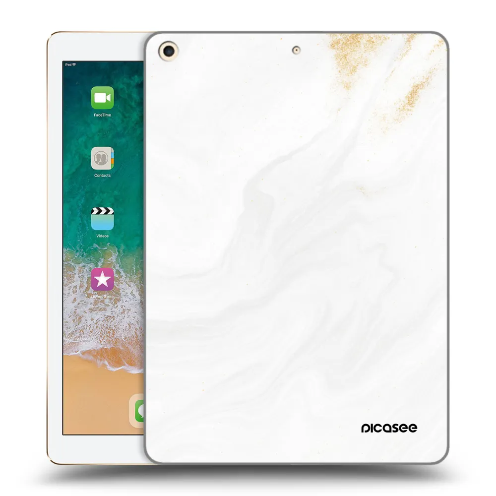 Picasee transparente Silikonhülle für Apple iPad 9.7" 2017 (5. gen) - White