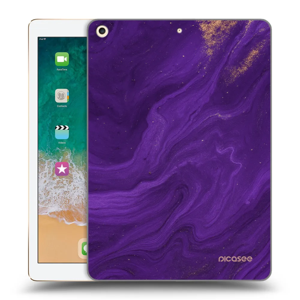 Picasee transparente Silikonhülle für Apple iPad 9.7" 2017 (5. gen) - Purple