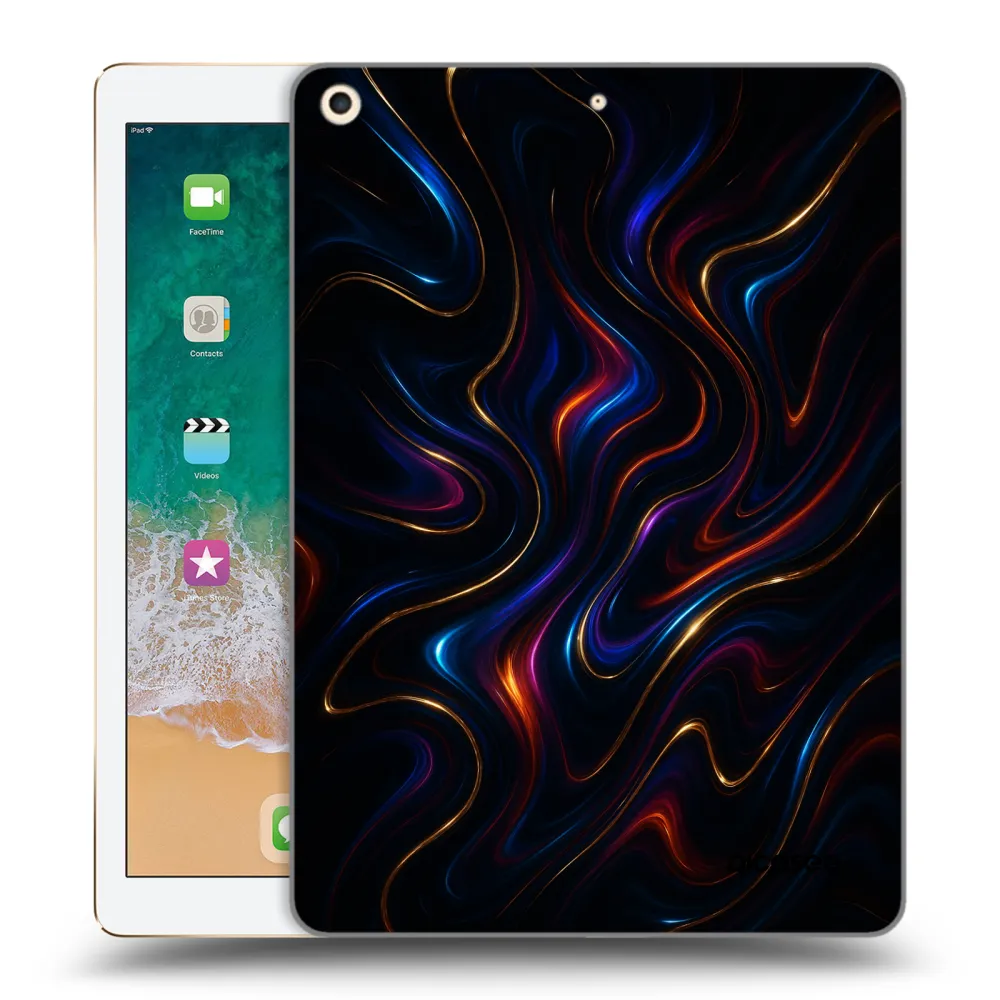 Picasee transparente Silikonhülle für Apple iPad 9.7" 2017 (5. gen) - Noir