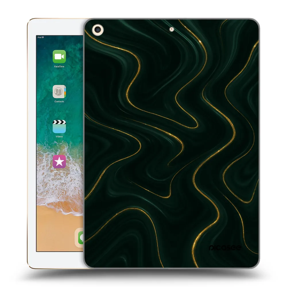 Picasee transparente Silikonhülle für Apple iPad 9.7" 2017 (5. gen) - Vawes
